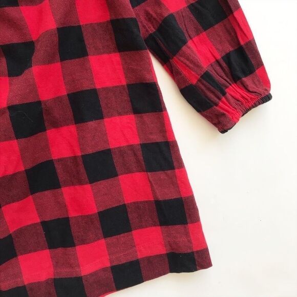 Babygap red/black buffalo plaid ruffle dress EUC 18-24 months - Picture 3 of 5